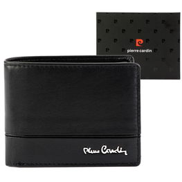 Vyriška juoda odinė piniginė su skyreliais Pierre Cardin (GG56248)