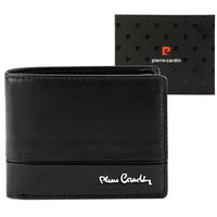 Vyriška juoda odinė piniginė su skyreliais Pierre Cardin (GG56248)