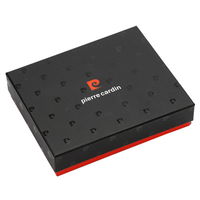 Odinė juoda piniginė su užsegimu Pierre Cardin (GG56250)