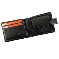 Odinė juoda piniginė su užsegimu Pierre Cardin (GG56250)