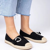 Moteriškos juodos espadrilės su cirkoniais Maruta (PHT63992)