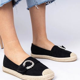 Moteriškos juodos espadrilės su cirkoniais Maruta