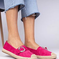 Moteriškos rožinės espadrilės su cirkoniais Maruta (PHT63993)
