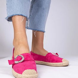 Moteriškos rožinės espadrilės su cirkoniais Maruta
