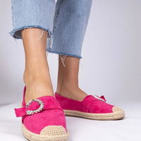 Moteriškos rožinės espadrilės su cirkoniais Maruta (PHT63993)