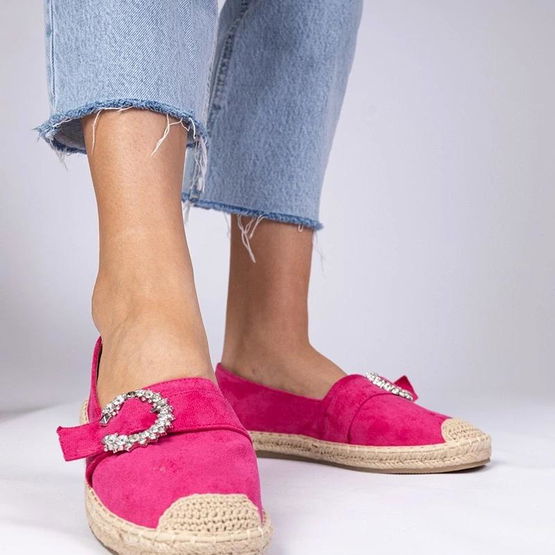 Moteriškos rožinės espadrilės su cirkoniais Maruta (PHT63993)