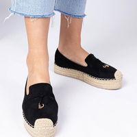 Moteriškos juodos espadrilės su platforma Elviola (PHT63997)