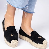 Moteriškos juodos espadrilės su platforma Elviola (PHT63997)
