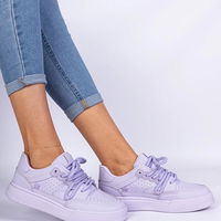 Laisvalaikio batai violetiniai iš ekologiškos odos Asphodel