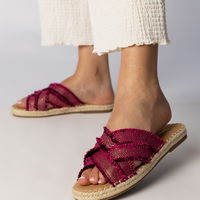 Moteriškos rožinės espadrilės šlepetės vasarai Berunda (PHT64773)