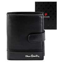 Vyriška juoda odinė piniginė su užsegimu Pierre Cardin (GG56242)