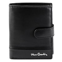 Vyriška juoda odinė piniginė su užsegimu Pierre Cardin (GG56242)