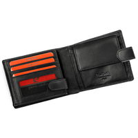 Vyriška juoda odinė piniginė su užsegimu Pierre Cardin (GG56246)