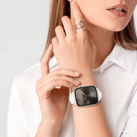 Odinė smėlio spalvos apyrankė Apple Watch 45–49 mm AmazingThing