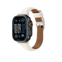 Odinė smėlio spalvos apyrankė Apple Watch 45–49 mm AmazingThing