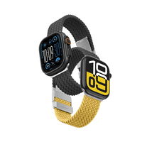 Laikrodžio dirželis Apple Watch geltonai juodas pynimo stiliaus AmazingThing