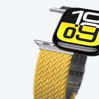 Laikrodžio dirželis Apple Watch geltonai juodas pynimo stiliaus AmazingThing