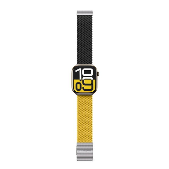 Laikrodžio dirželis Apple Watch geltonai juodas pynimo stiliaus AmazingThing