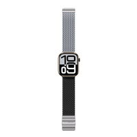 Laikrodžio dirželis Apple Watch 45–49 mm pilkas–juodas pynimo rašto AmazingThing
