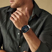 Laikrodžio dirželis Apple Watch 45–49 mm pilkas–juodas pynimo rašto AmazingThing