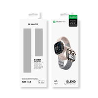 Laikrodžio dirželis Apple Watch rožinis-pilkas nailoninis rinkinys AmazingThing