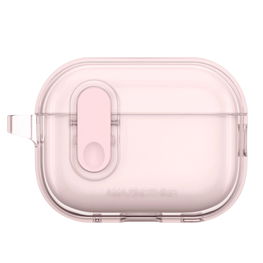 Permatomas rožinis dėklas AirPods Pro 2 apsaugai AmazingThing