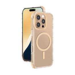 Permatomas rožinio aukso telefono dėklas su MagSafe iPhone 16 Pro Max AmazingThing