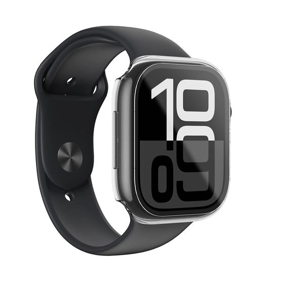 Permatomas stiklinis dėklas Apple Watch 46mm apsaugai AmazingThing
