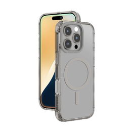 Permatomas pilkas iPhone 16 Pro“ dėklas su MagSafe funkcija AmazingThing