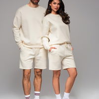 Unisex kreminis laisvalaikio kostiumas poroms iš medvilnės
