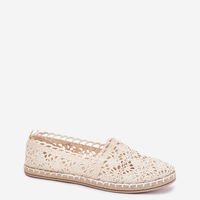 Moteriškos smėlio spalvos nėriniuotos espadrilės Adelira (BSB38103)
