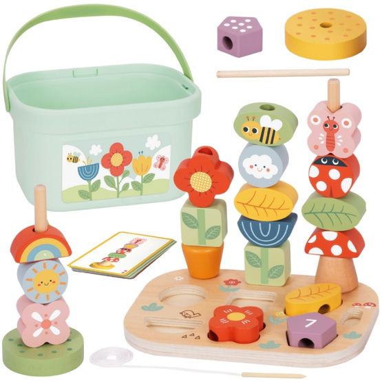 Medinė edukacinė dėžutė vaikams 5 in 1 Montessori Tooky Toy
