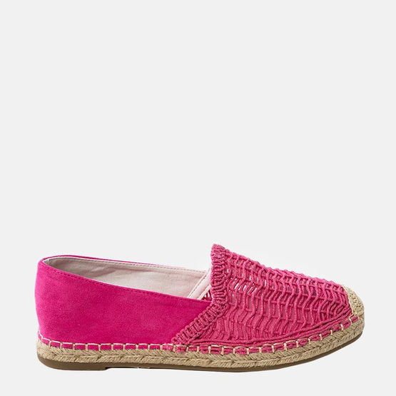 Moteriškos rožinės ažūrinės espadrilės su platforma Plevis (GRM32753)