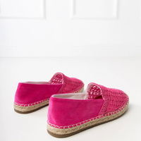 Moteriškos rožinės ažūrinės espadrilės su platforma Plevis (GRM32753)