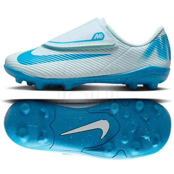 Vaikiški šviesiai mėlyni futbolo batai dirbtinei dangai su lipuku Nike (SW1528104)