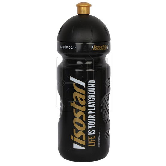 Sportinis juodas gertuvės buteliukas treniruotėms 650 ml Isostar