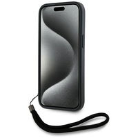 iPhone 15 Pro Max dėklas rožinis su dirželiu Karl Lagerfeld