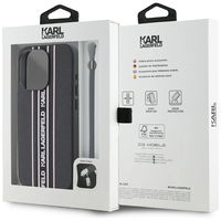 iPhone 15 Pro Max dėklas rožinis su dirželiu Karl Lagerfeld