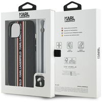 iPhone 15 dėklas raudonas su virvele Saffiano Karl Lagerfeld