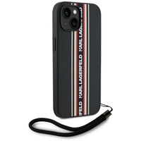 iPhone 15 dėklas raudonas su virvele Saffiano Karl Lagerfeld