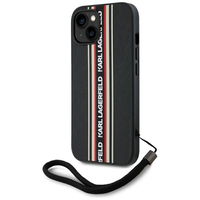 iPhone 15 dėklas raudonas su virvele Saffiano Karl Lagerfeld