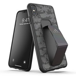 Juodas telefonas dėklas su laikikliu iPhone Xs Max Adidas