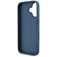 Mėlynas grublėtas iPhone 16 dėklas su 4G logotipu Guess