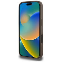 Rudos spalvos iPhone 16 Pro dėklas su MagSafe funkcija Guess