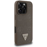 Rudos spalvos iPhone 16 Pro dėklas su MagSafe funkcija Guess