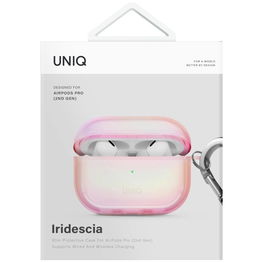 Dėklas AirPods Pro 2 rožinis pakabinamas su karabinu Uniq