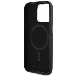 iPhone 15 Pro Max juodas dėklas su MagSafe funkcija Karl Lagerfeld