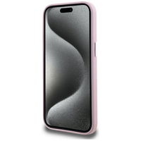 Rožinis iPhone 15 dėklas su MagSafe funkcija Karl Lagerfeld