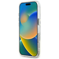 iPhone 16 Pro Max baltas MagSafe dėklas su logotipu Guess