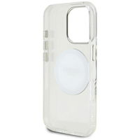iPhone 16 Pro Max baltas MagSafe dėklas su logotipu Guess